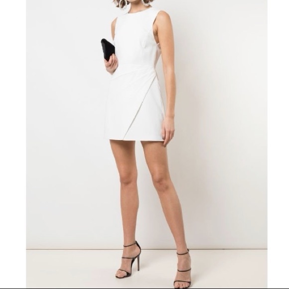 Alice + Olivia Dresses & Skirts - Alice & Olivia Asymmetrical White Wrap Dress—NWT